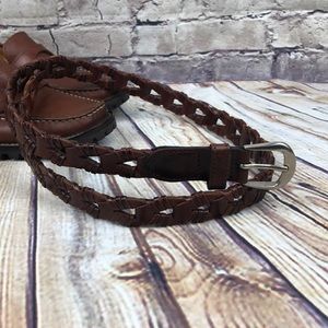 Leather belt brown